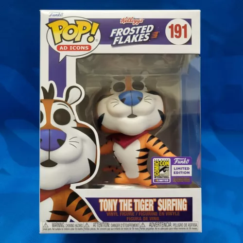 SDCC 2023 *OFFICIAL STICKER* FUNKO POP! SURFING TONY THE TIGER VINYL FIGURE
