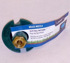 Orbit Plastic Pop-Up Sprinkler Spray Head with Brass Nozzle, Full Pattern 54027