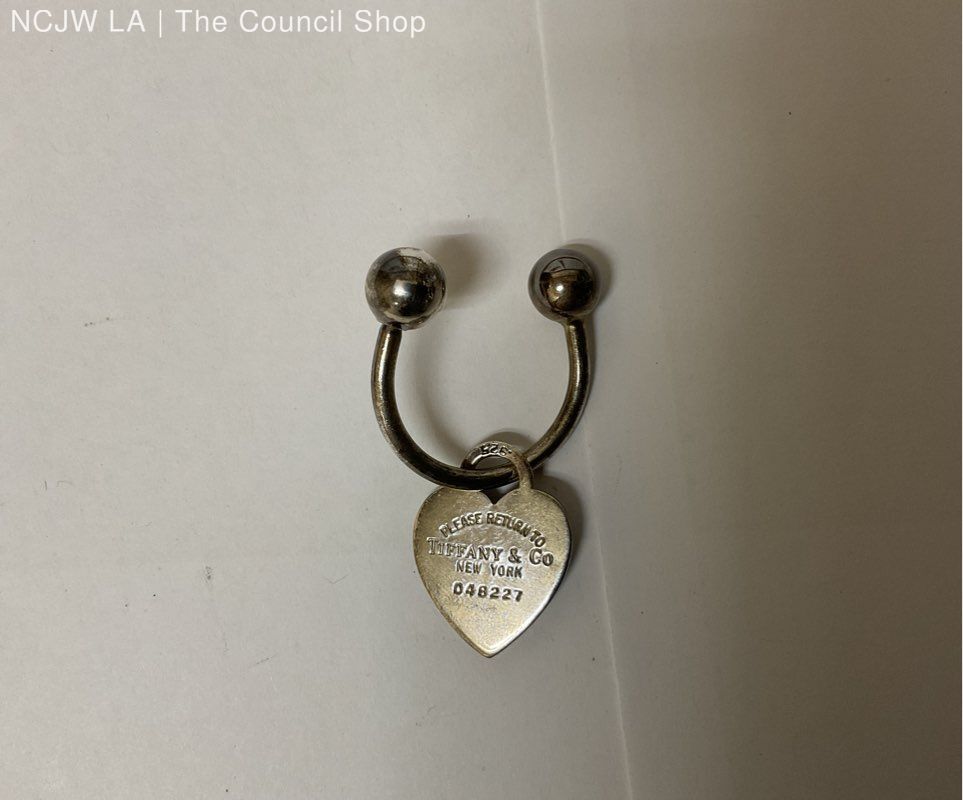 Tiffany & Co Heart Charm Sterling Silver 925 Key Ring