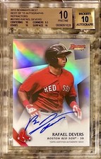 2015 POP 1 RAFAEL DEVERS AUTO REFRACTOR BOWMAN #B15RD BGS 10 PRISTINE!