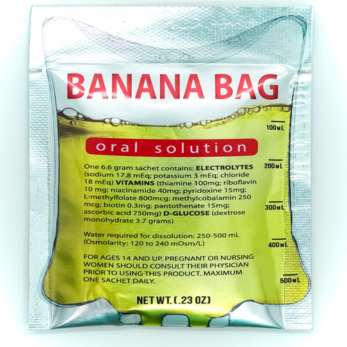 Banana Bag Multivitamin and Electrolyte Oral Solution Sachet 15 Pack