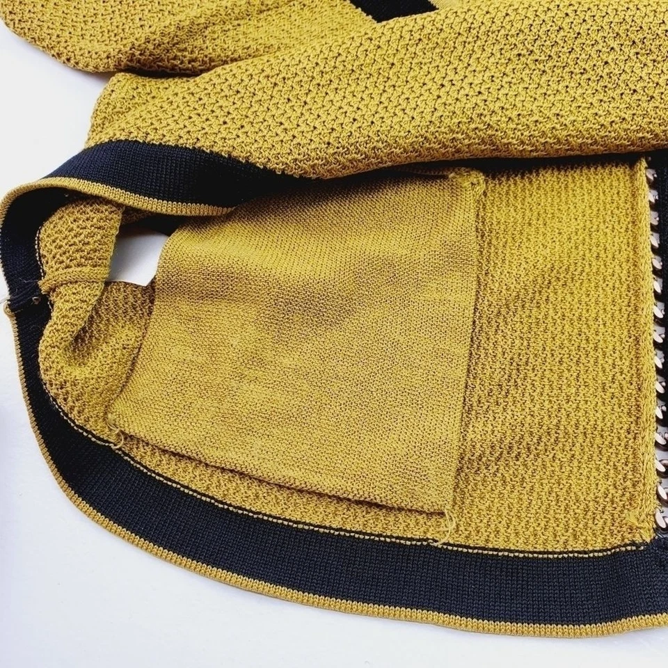 Jones New York Open Front Cardigan Women Size Large Chartruese And Black Chain - Image 2 of 4