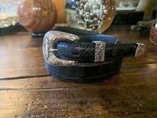 Mex.James Reid Style Sterling Silver 14k Belt Buckle Set Nu Belt 27-29      