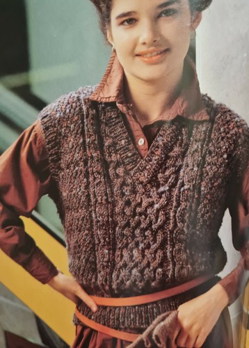 1980s Entrelacs Graphic Bobble Military Dolman Mohair Knitting Pattern Crucci 35 - Picture 3 of 12