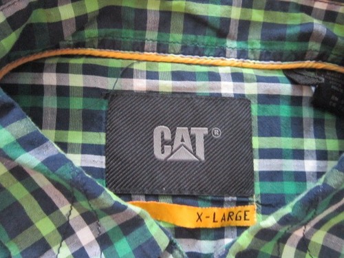 Caterpillar-CAT~ S/S ~Green Plaid ~ Button-Up Shirt ~ Unisex XL ~ CH= 48" NWOT - Picture 2 of 10