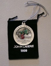 2 John Deere Christmas Ornaments - 2009  2010