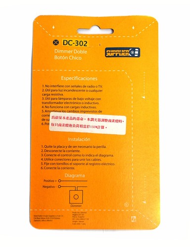 1pc Lighting Control Dimmer DC-302 AC220V 50-60Hz 1200W Lamp Resistance Load - Picture 3 of 5