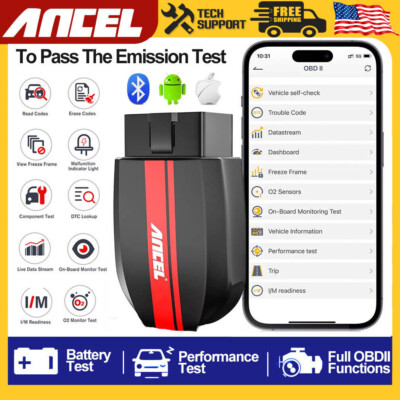 ANCEL BD200 Car Engine Diagnostic Tool OBD2 Scanner Code Reader For IOS/Android