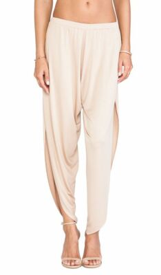 $198 Rachel Pally HAREM Khaki Tan Jersey Pants S NWT