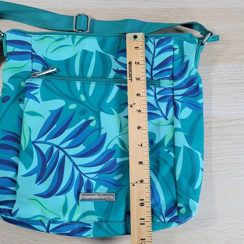 Samantha Brown To Go Printed Tropical Crossbody Bag Palm Leaf Purse Tote NWOT - Picture 7 of 9