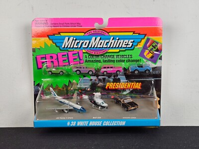 MicroMachines #38 White House Collection Galoob 1993 Bonus 4 Color Changing Cars