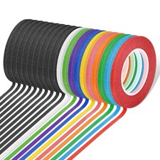 20 Rolls Fine Line Tapes 1/8 Inch 3 Millimeter Vinyl Fine Line Masking Tape