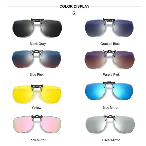 Polarised Clip on Sunglasses Over Prescription Glasses UV400 for Driving Travel - Picture 9 of 21