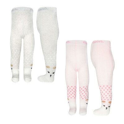 EWERS Strumpfhose 2er Pack Reh Tiere Baby Mädchen