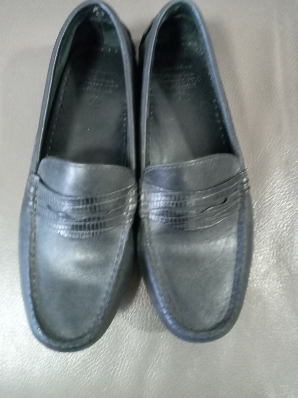 BROOKS BROTHERS Size 8 Black Leather 