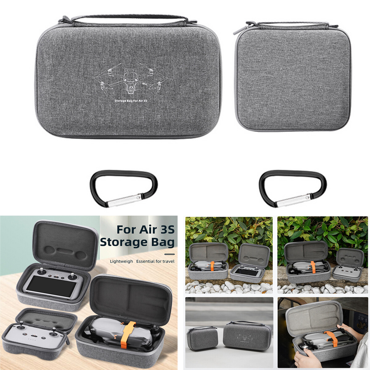 DJI Air 3S Drone Remote Control Storage Bag Carrying Case Pouch-image
