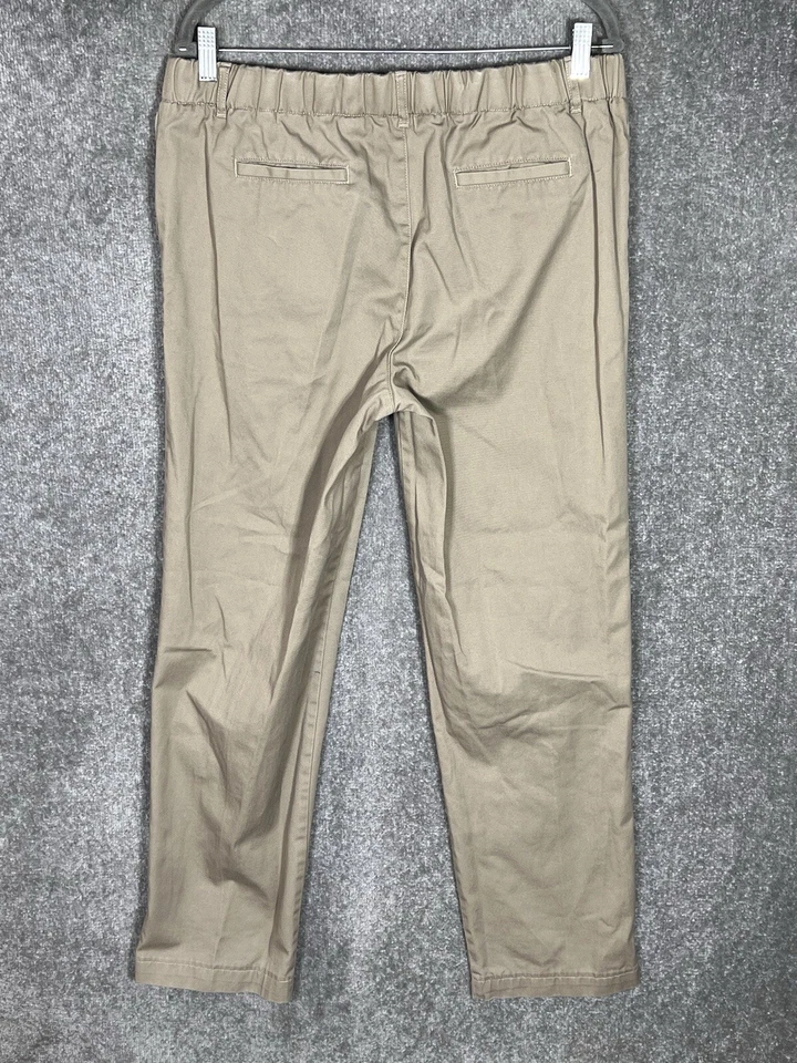 Pantalones chinos Lands End para niños talla 20H 20 tostado husky bolsillos ajustables en la cintura Foto 2 de 4