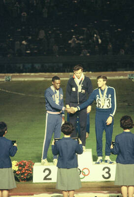 Tokyo Olympic Games Igor Ter Ovanesyan, Lynn Davies 1964 Old Photo