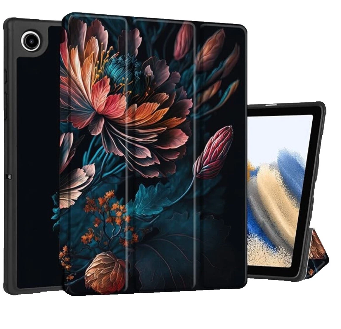 Lector de libros electrónicos y tablet multicolor cuero sintético plegable Folio casos Folios