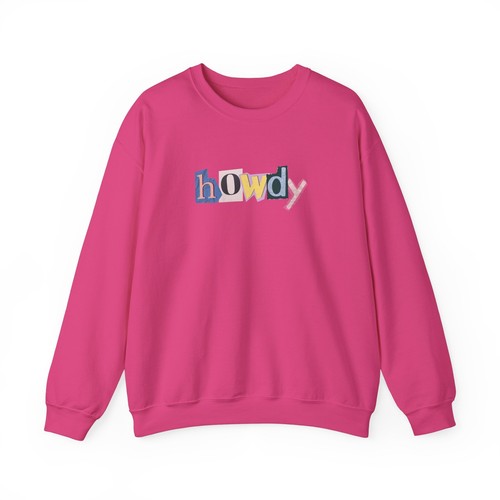 Howdy Newspaper Print Sweatshirt | Western Chic Oversized Aesthetic Crewneck - 第 45/47 張圖片