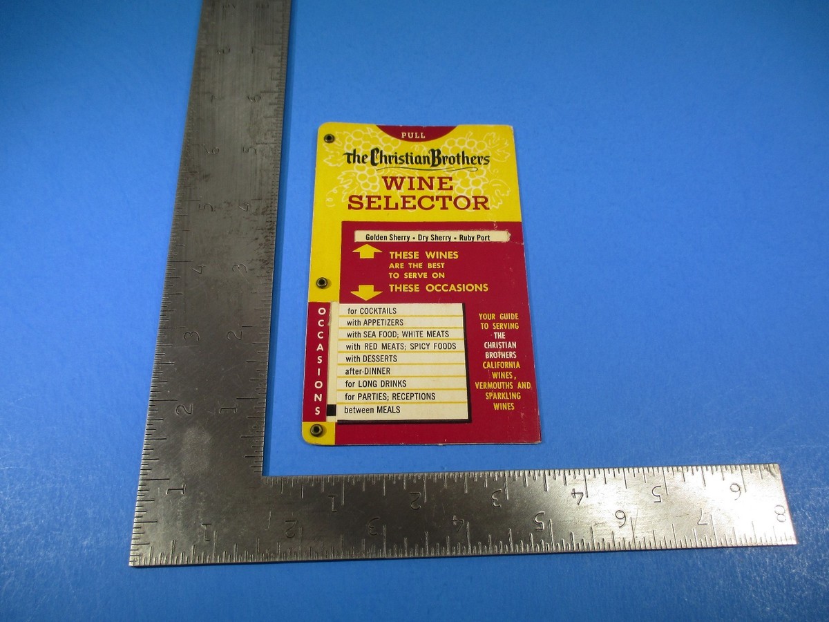 Vintage The Christian Brothers Wine Selector for Special