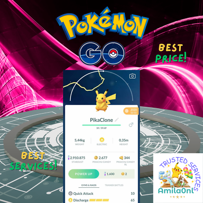 Pokémon go✿✿Clone Pikachu✿Tr✿De 20k Stardusts