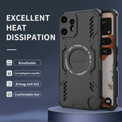 For Nothing CMF Phone 2 Pro, Luxury 4 Airbags Hybrid Armor Magnetic Case Cover