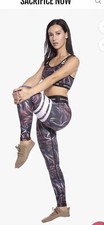 Women High Waist Stunning Leggings With Tummy Control And Sports High Impact Bra