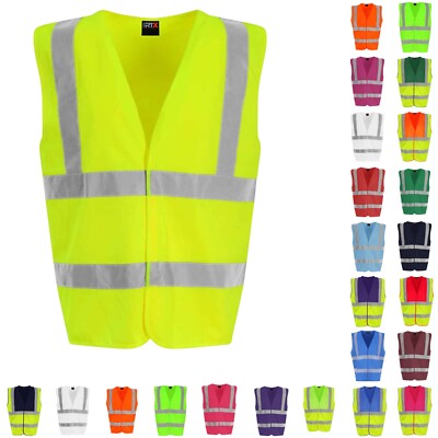 Hi Vis Viz Weste Warnweste ärmellos reflektierend Sicherheitsjacke