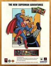 1998 Superman Nintendo 64 N64 Gameboy PS1 Print Ad/Poster Animated Game Art 90s