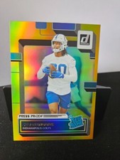 2022 Panini Donruss #382 Jelani Woods Press Proof Premium Gold RC Colts