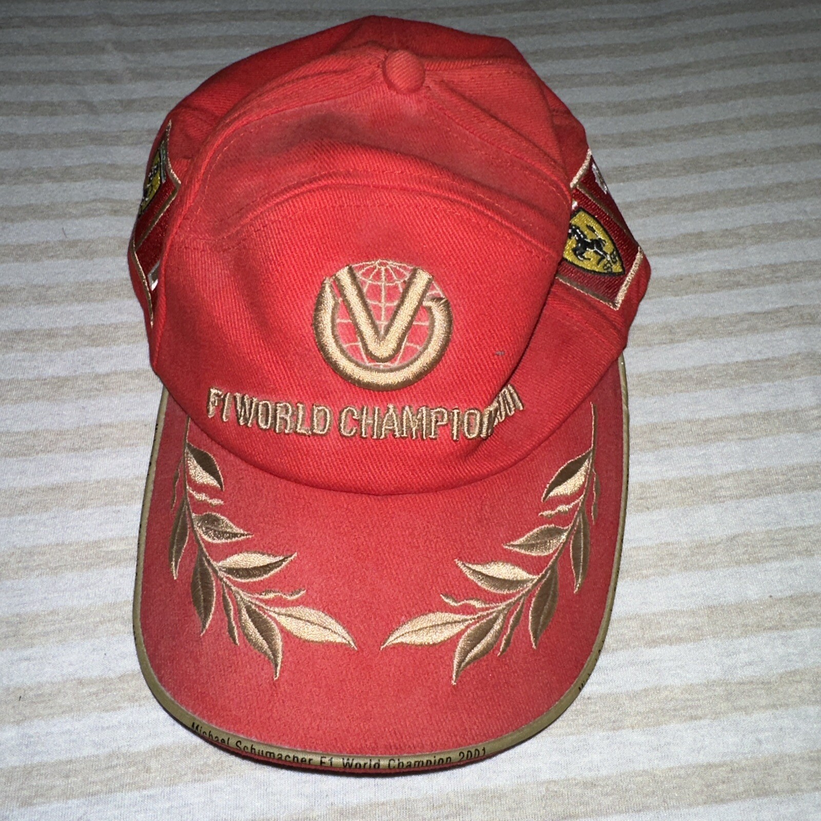 Vintage Ferrari Michael Schumacher F1 Word Championship Cap Hat Adjustable