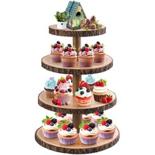Cupcake Stand Wood Dessert Stands 4 Tier Cupcake Tower Large Cupcake Display ...