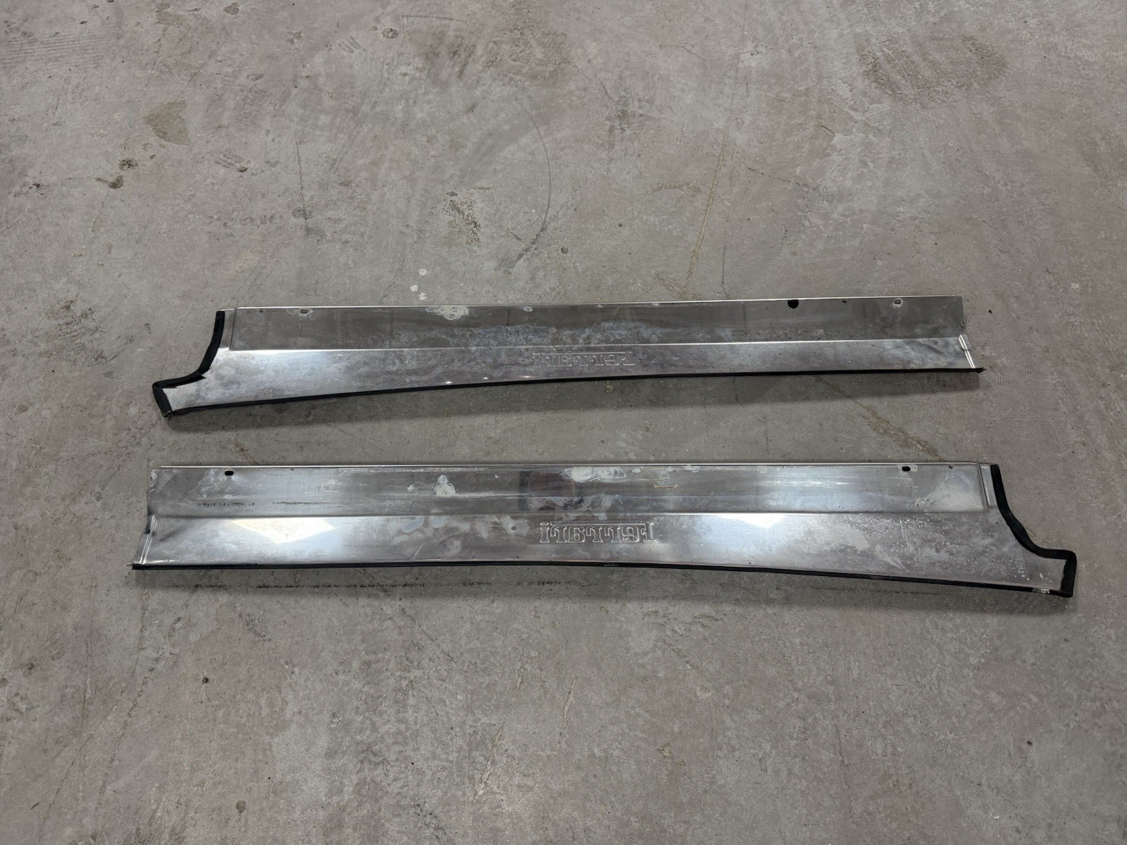 Ferrari 360 Door Sills Driver + Passenger Set Metal OEM Original