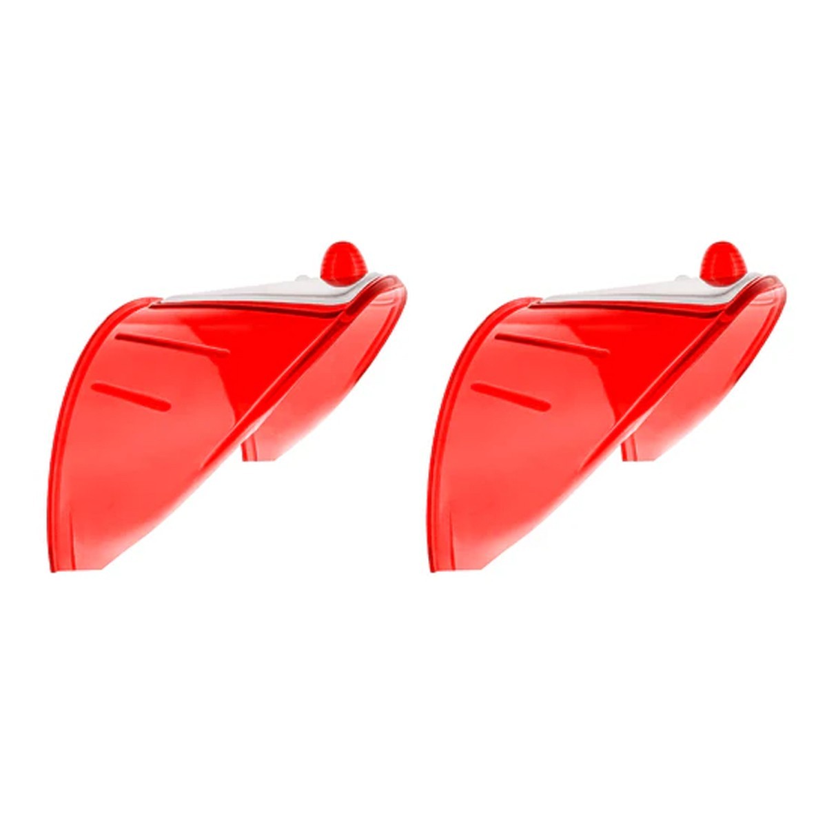 United Pacific C2001R Red 7" Headlight Visor - Pack of Two