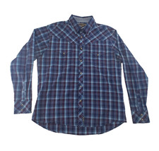 Wrangler Retro Plaid Shirt Mens XL Pearl Snap Cowboy Western Rancher