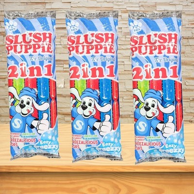 Slush Puppy Squeezee Ice Pops 2in1 Freeze Pops 600ml