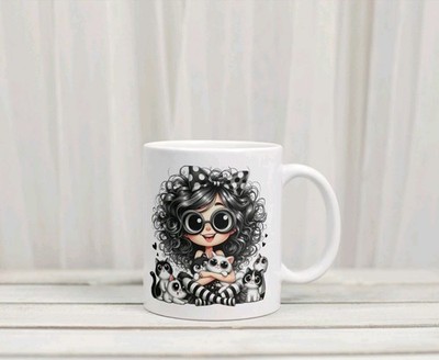 Crazy Cat Lady Katze Animal Mug  Keramiktasse Geschenk Kaffeetasse Kaffee 