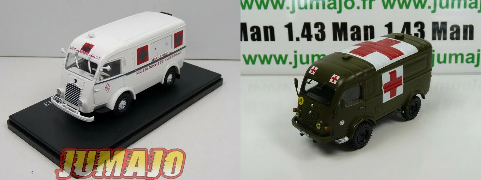 Miniature Renault 1/43 ambulance pour vitrine de collectionneur UTR35 et R2087