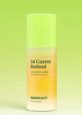 KraveBeauty 24 Carrot Retinal - Gentle Beginner-Friendly Retinal Serum, 1fl oz