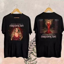 2 Sides MARIAH CAREY CHRISTMAS SHIRT Black Cotton S-5XL UNisex OM678