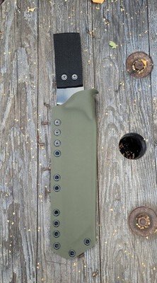 Kydexscheide Varusteleka Skrama 240. Dark Olive Drab - Bushcraft - nur Scheide.