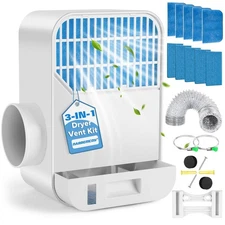 6-Layer Pro Indoor Dryer Vent Kit, Enhanced Air Quality, 3-in-1 Energy Effici...