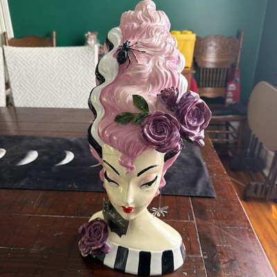 Bella Lux Bride of Frankenstein Bust Statue Halloween Decor Viral #1