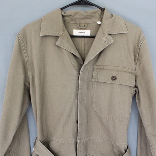 Buck Mason Jumpsuit Womens Small Baja Twill Studio Green Belted Workwear Utility - Picture 2 of 13