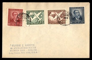 Mayfairstamps Chile franqueo mixto a Long Island NY EE. UU. Cubierta cca_17371