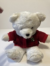 Dan Dee Snowflake Teddy Bear 2008 Christmas Plush Teddy Red Plaid Sweater 20"
