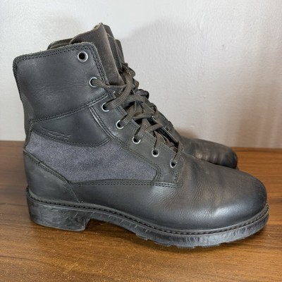 TCX Rook Boots Mens 8.5 Black Lace Up Waterproof Motorcycle Leather Riding