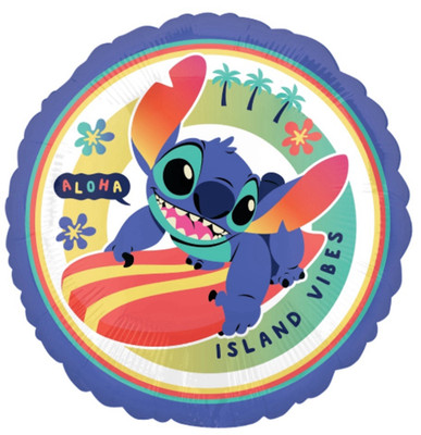 ANAGRAMM 18 ZOLL LILO & STITCH ISLAND VIBES FOLIENBALLON (VERPACKT) 18 ZOLL