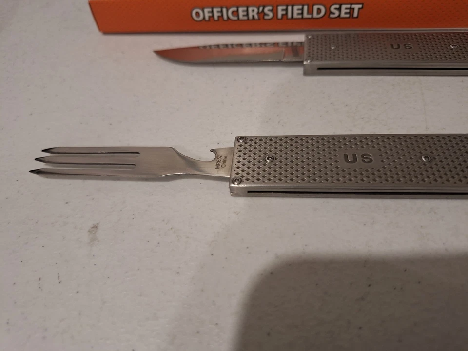 FACA DE MÁRMORE ~ CONJUNTO DE CAMPO DO OFICIAL NOVO NA CAIXA 📦 - Imagem 3 de 4